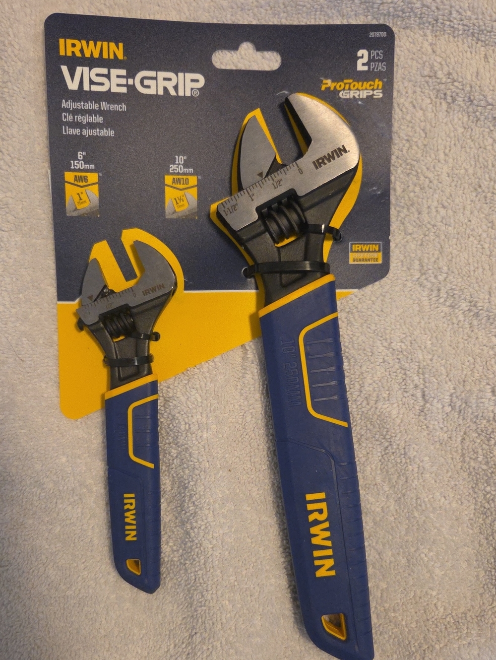 IRWIN VISE-GRIP Adjustable Wrench Set in Blue - 2 Pc